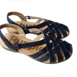 Hush Puppies Ridley Fisherman Sandals Bounce Black Women's Size 6 Pre-owned